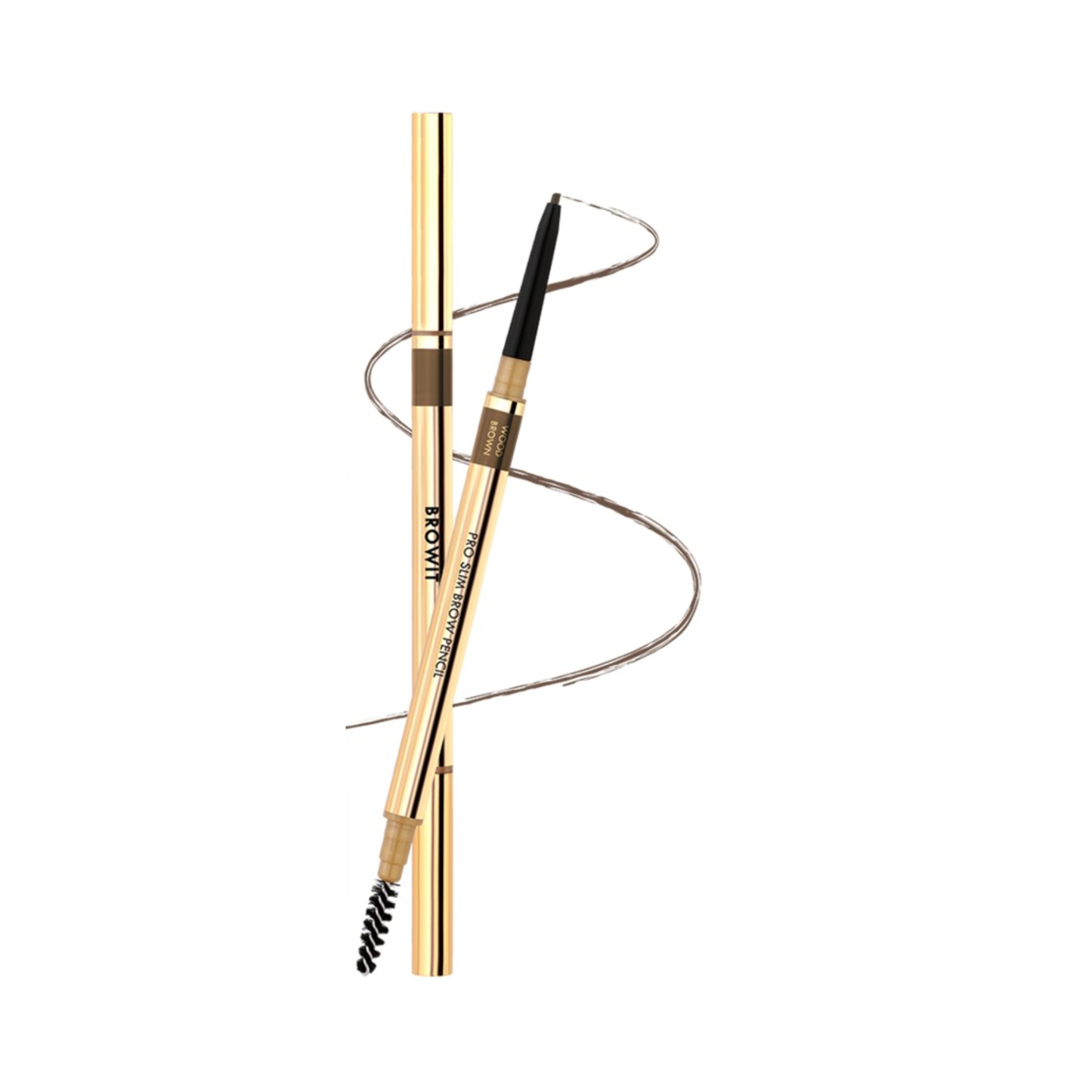 BROWIT Pro Slim Brow Pencil #Wood Brown | Long-Wear Precision