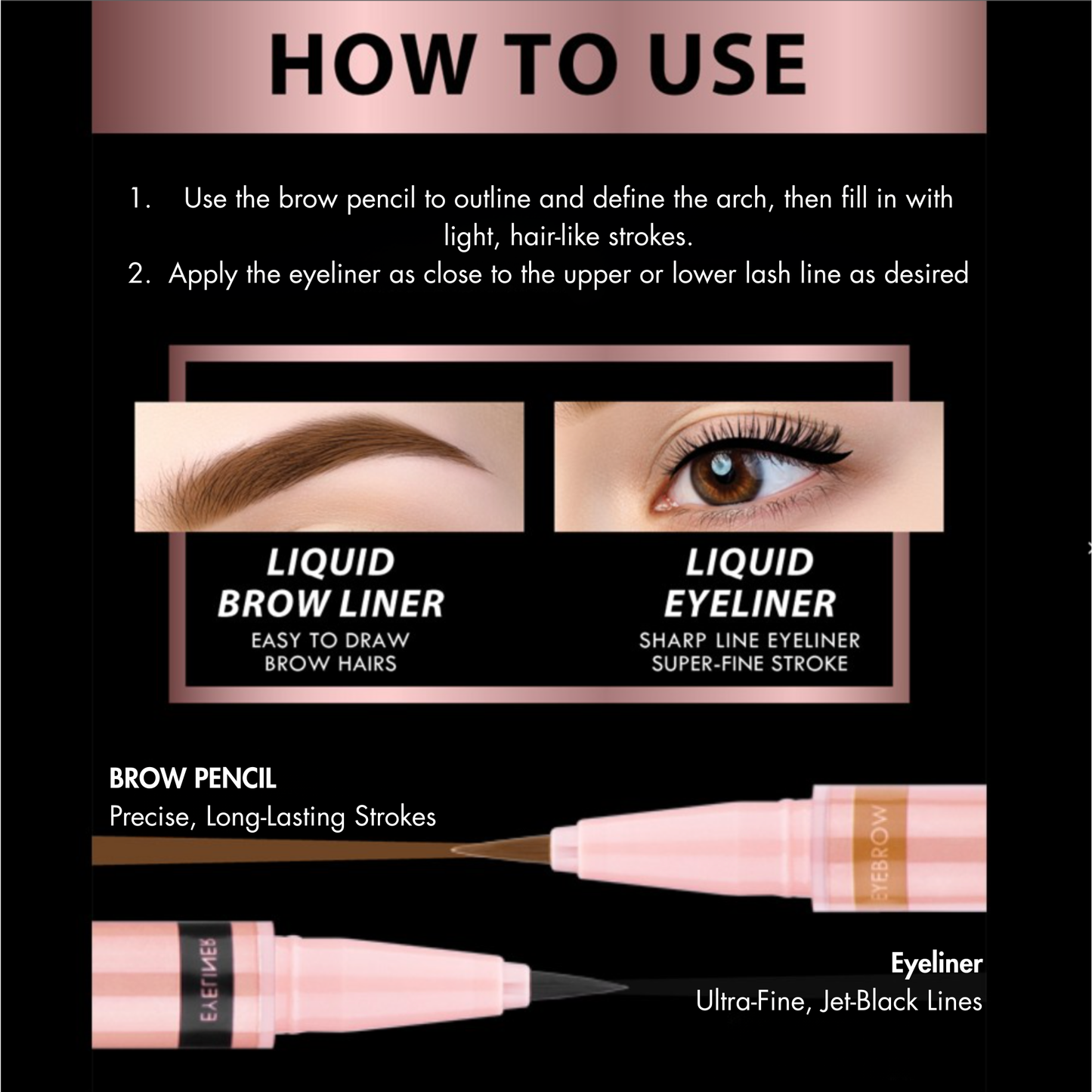 BROWIT Duo Brow & Eyeliner #Just Coffee | 24H Waterproof