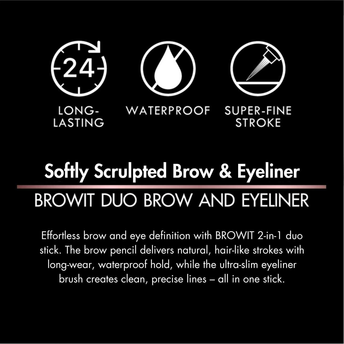BROWIT Duo Brow & Eyeliner #Just Coffee | 24H Waterproof