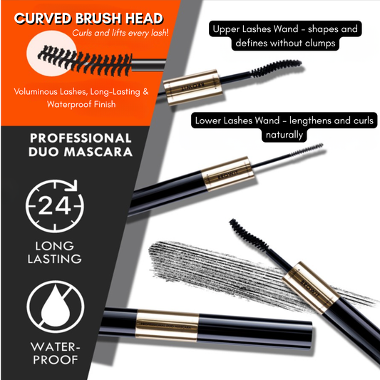 BROWIT Professional Duo Mascara #Sexy Black | 24H Waterproof