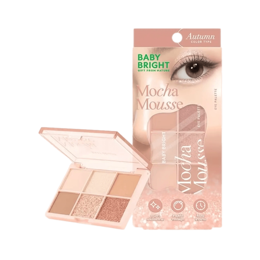 BABY BRIGHT 6-Color Eyeshadow Palette | Matte, Shimmer & Glitter