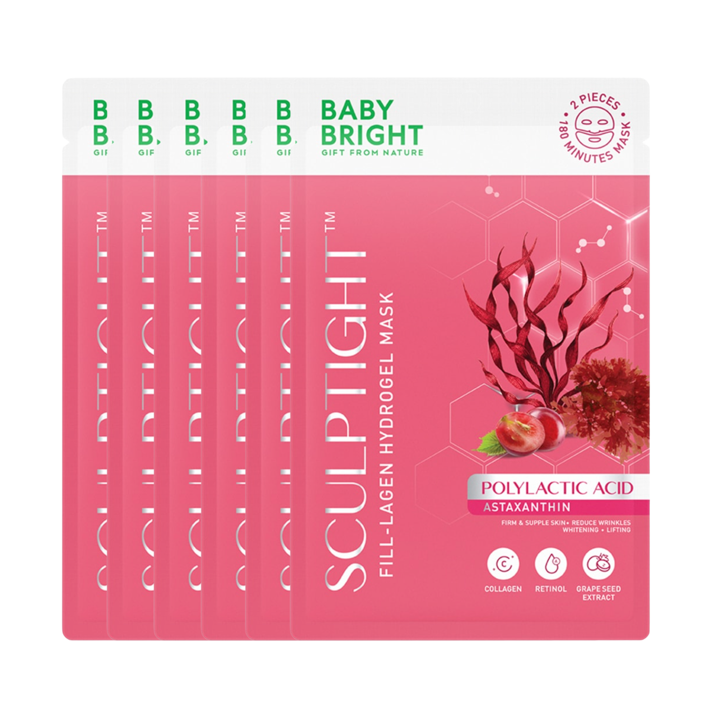 BABY BRIGHT Fill-Lagen Hydrogel Mask #Sculptight