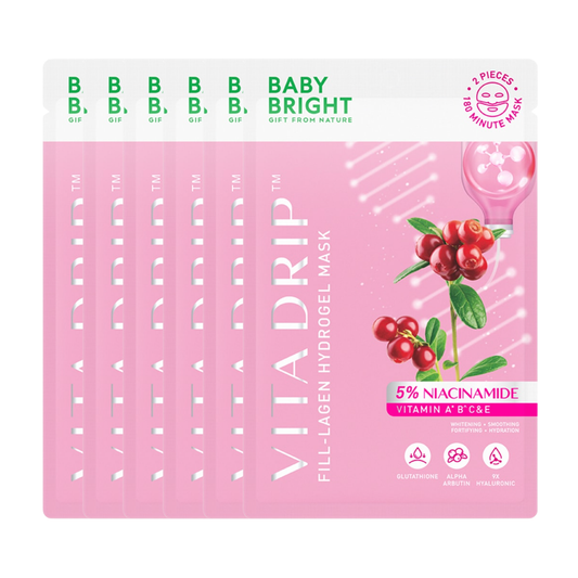BABY BRIGHT Fill-Lagen Hydrogel Mask #Vita Drip