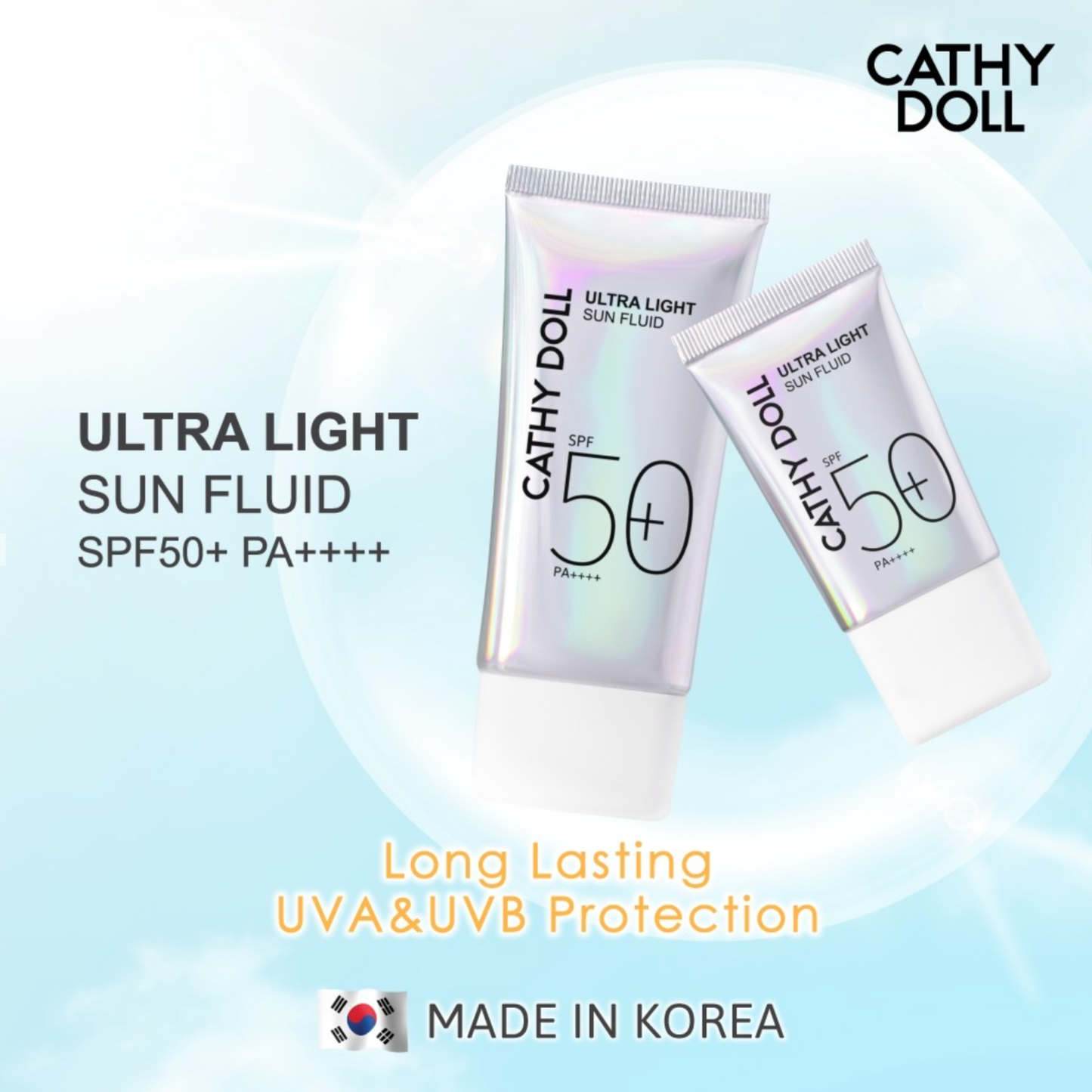 CATHY DOLL Ultra Light Sun Fluid SPF50+ PA++++