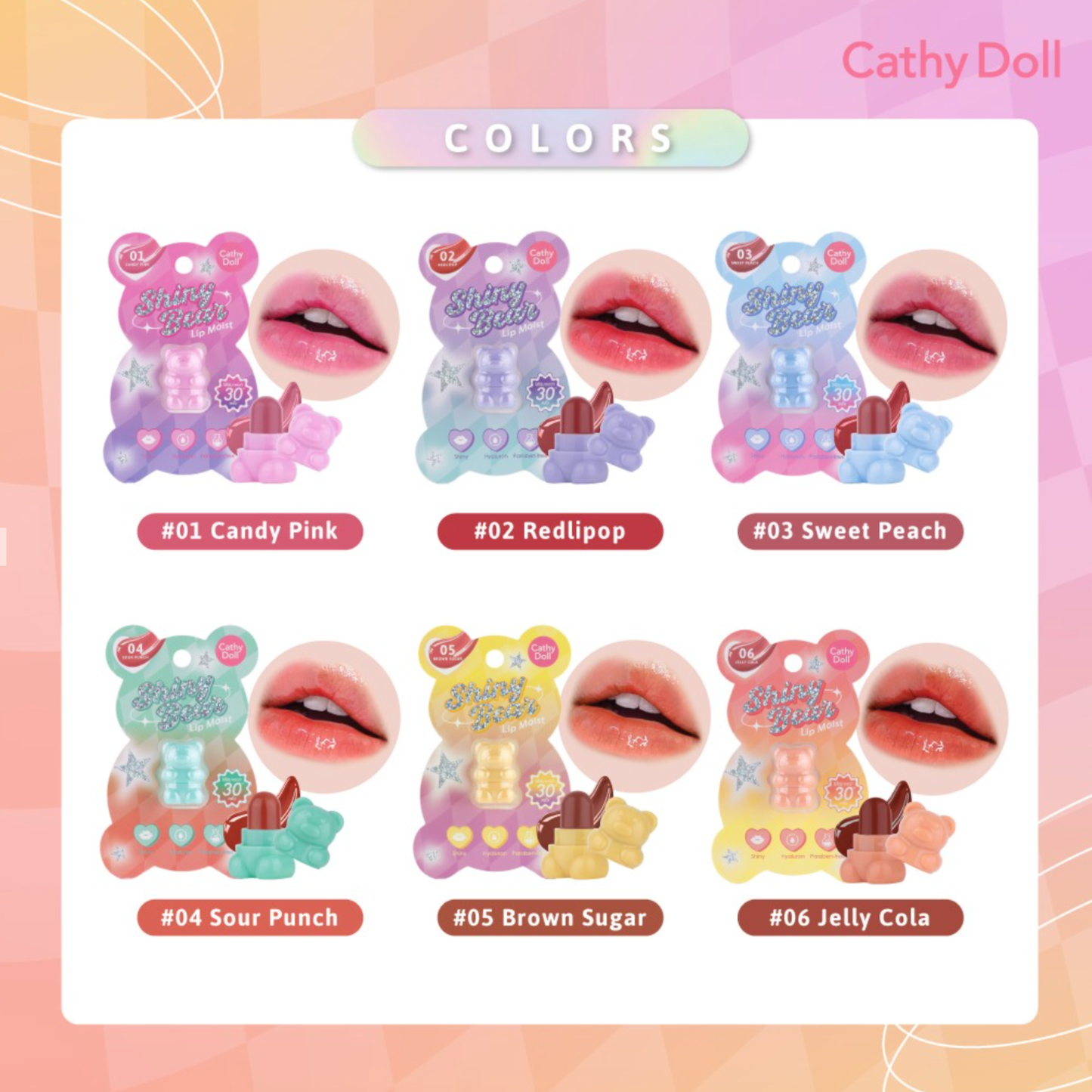 CATHY DOLL Shiny Bear Lip Moist